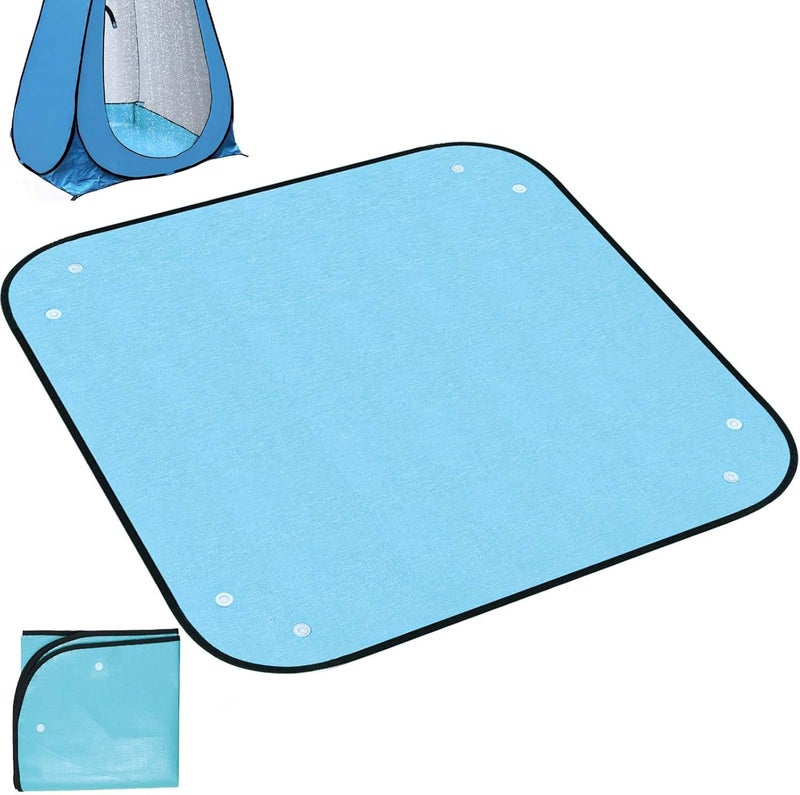 Wenfan 39.37" Camp Shower Tent Mat Non Slip Camping Mat Foldable Outdoor Shower Tent Floor Mat Portable Changing Tents Bottom Pad Protect Feet Keep Clean (Only Mat) - Image 1